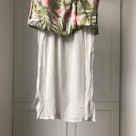 Hurley Ruffle Hem Women’s Maxi Dress S White Floral NWOT - Picture 13 of 14